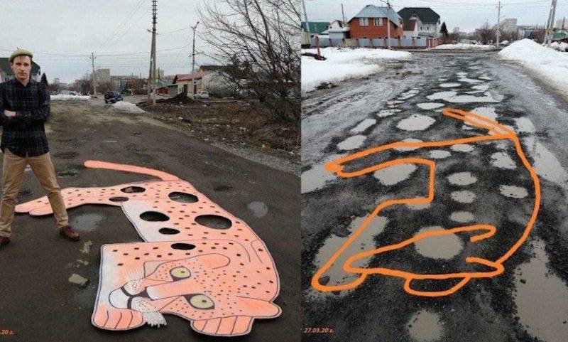 Любовь к дорогам и ямам довела новосибирца до художества - bloknot.ru - Новосибирск