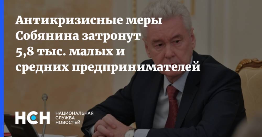Сергей Собянин - Максим Гаман - Антикризисные меры Собянина затронут 5,8 тыс. малых и средних предпринимателей - nsn.fm - Москва