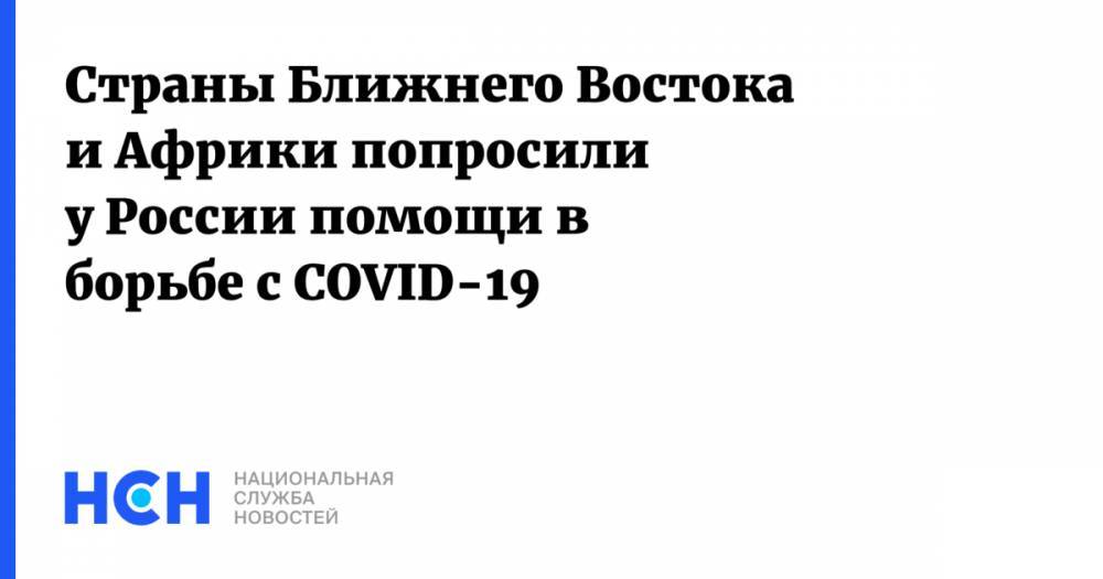 Страны Ближнего Востока и Африки попросили у России помощи в борьбе с COVID-19 - nsn.fm - Россия - Сирия - Египет - Йемен - Палестина - Алжир - Катар