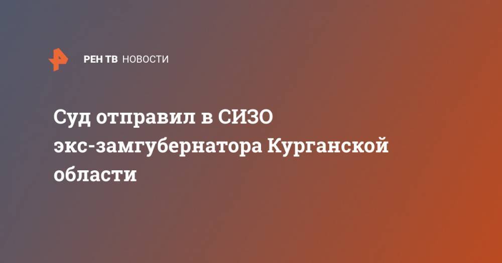 Сергей Пугин - Суд отправил в СИЗО экс-замгубернатора Курганской области - ren.tv - Курганская обл. - район Шадринский