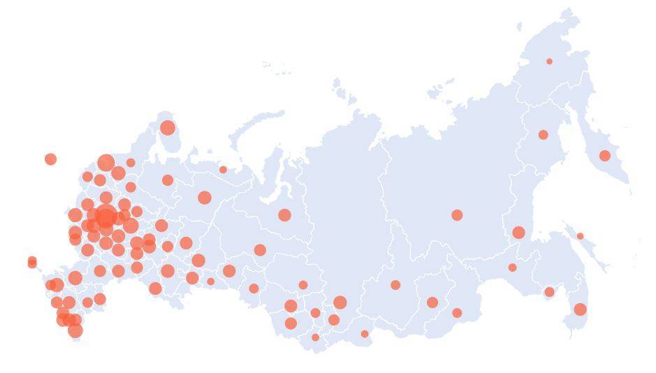 Количество больных коронавирусом в России на 30 апреля - gazeta.a42.ru - Москва - Россия - Санкт-Петербург - Краснодарский край - Московская обл. - Нижегородская обл. - респ. Дагестан - Мурманская обл.