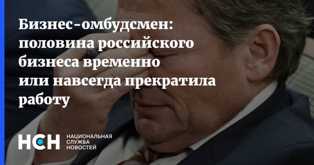 Владимир Путин - Борис Титов - Бизнес-омбудсмен: половина российского бизнеса временно или навсегда прекратила работу - nsn.fm