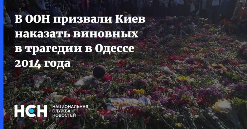 Матильда Богнер - В ООН призвали Киев наказать виновных в трагедии в Одессе 2014 года - nsn.fm - Украина - Киев - Одесса