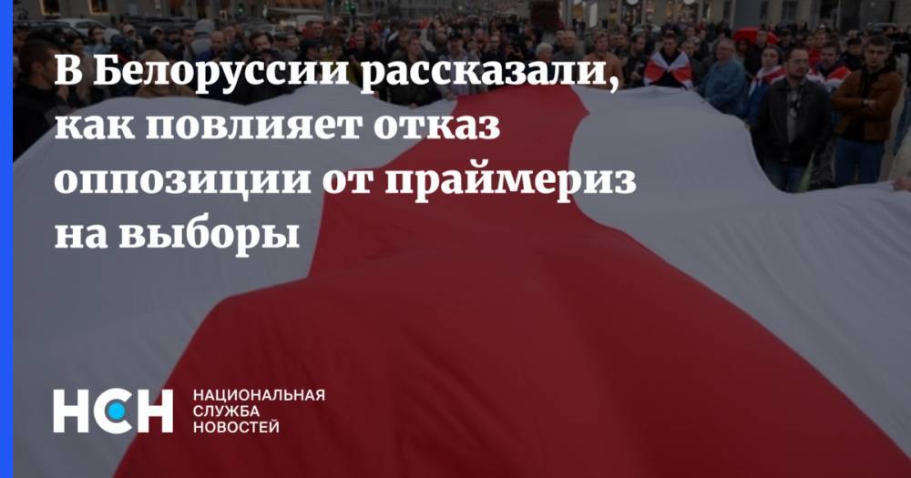 Алексей Дзермант - В Белоруссии рассказали, как повлияет отказ оппозиции от праймериз на выборы - nsn.fm - Белоруссия