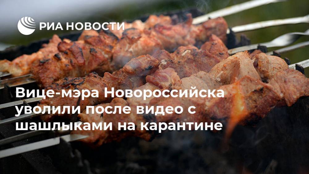 Вице-мэра Новороссийска уволили после видео с шашлыками на карантине - ria.ru - Москва - Новороссийск