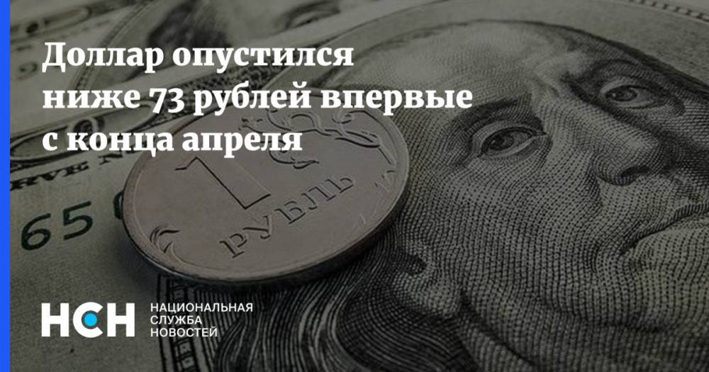 Доллар опустился ниже 73 рублей впервые с конца апреля - nsn.fm - США