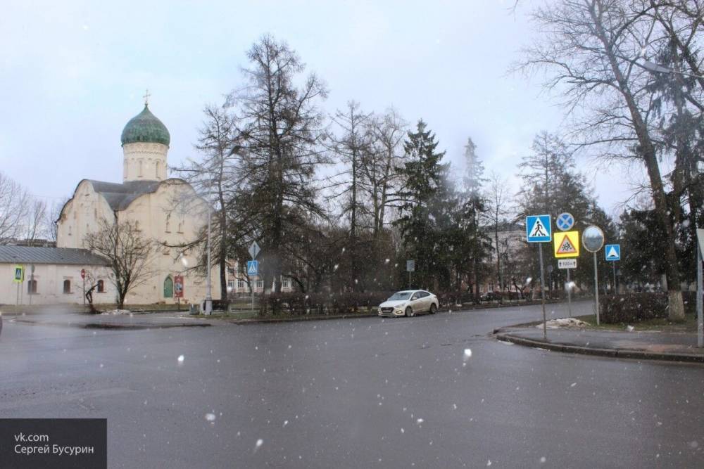 Теплая погода в Великом Новгороде сменилась снегопадом - nation-news.ru - Россия - Ленинградская обл. - Псковская обл. - Новгород - Новгородская обл. - Великий Новгород