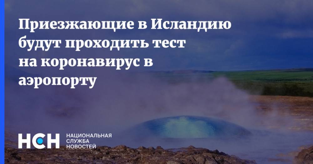 Приезжающие в Исландию будут проходить тест на коронавирус в аэропорту - nsn.fm - Исландия
