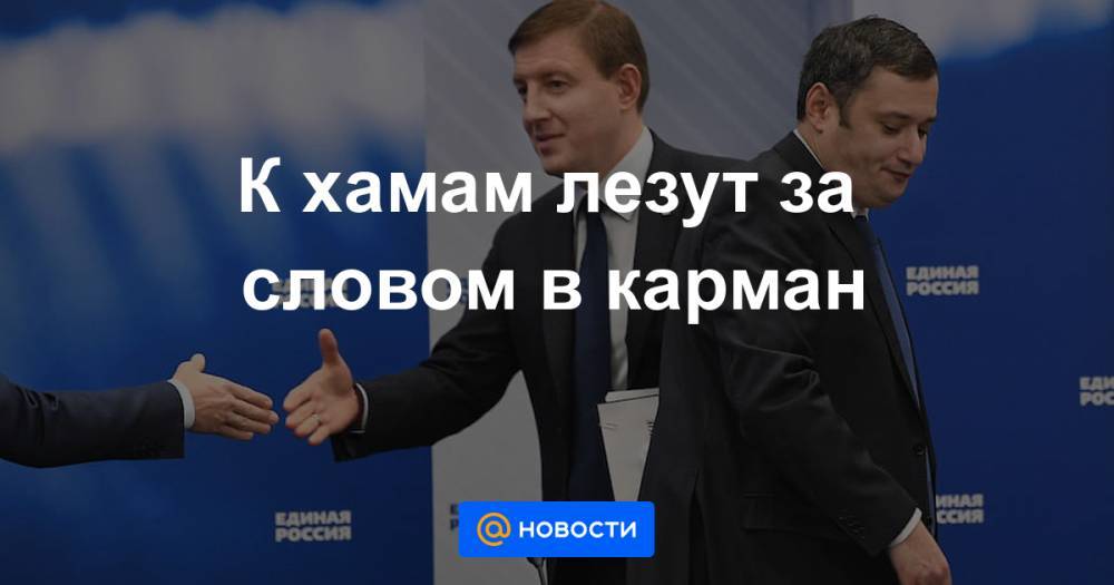 Андрей Турчак - Александр Хинштейн - К хамам лезут за словом в карман - news.mail.ru - Россия