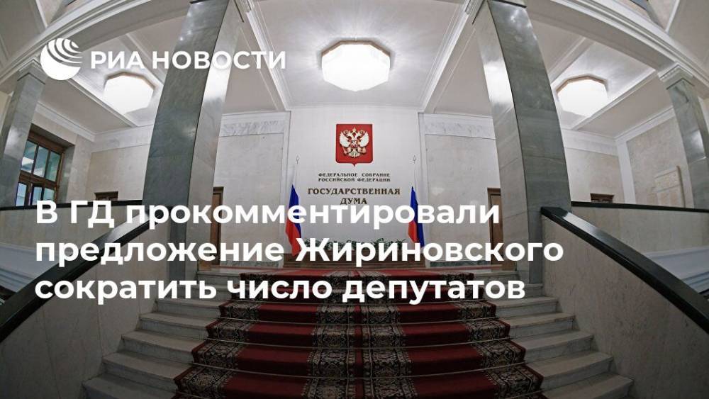 Михаил Романов - Владимир Жириновский - В ГД прокомментировали предложение Жириновского сократить число депутатов - ria.ru - Москва - Россия