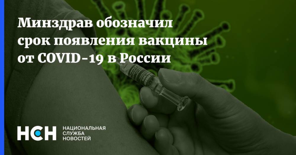 Михаил Мурашко - Минздрав обозначил срок появления вакцины от COVID-19 в России - nsn.fm - Россия