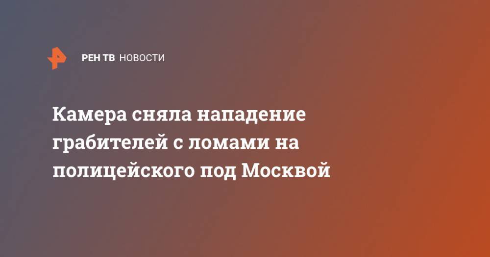 Камера сняла нападение грабителей с ломами на полицейского под Москвой - ren.tv - Москва - Московская обл. - Ногинск