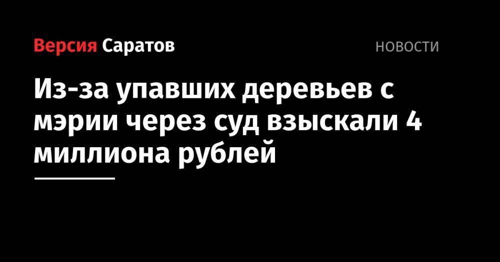 Михаил Исаев - Из-за упавших деревьев с мэрии через суд взыскали 4 миллиона рублей - nversia.ru