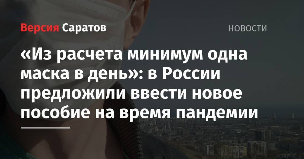 Ирина Волынец - «Из расчета минимум одна маска в день»: в России предложили ввести новое пособие на время пандемии - nversia.ru - Россия
