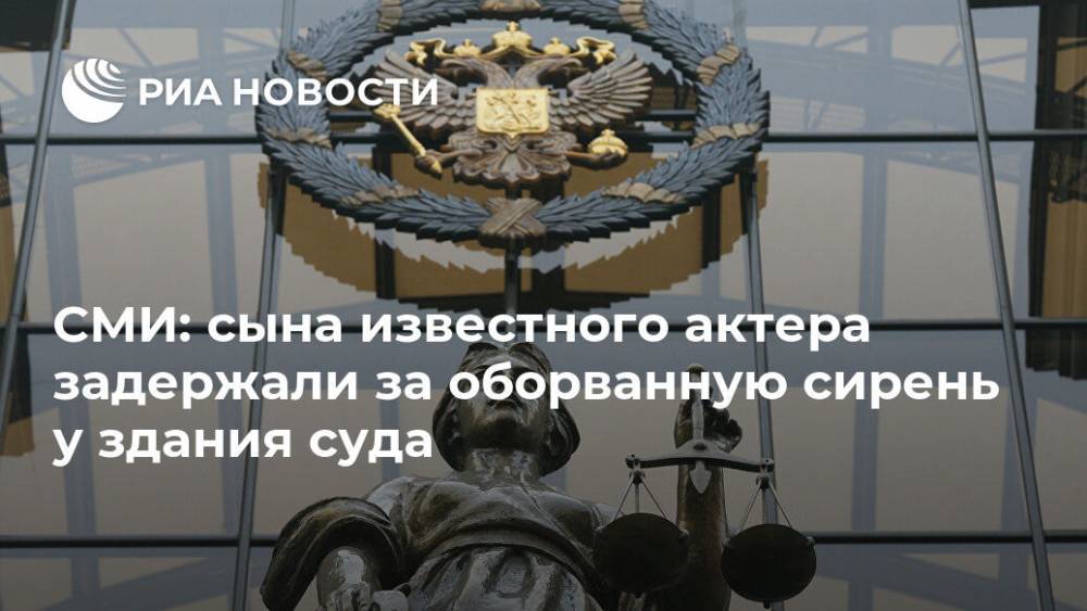 Генрих Гиммлер - СМИ: сына известного актера задержали за оборванную сирень у здания суда - ria.ru - Москва - Россия