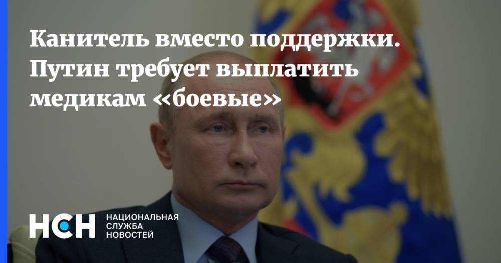 Владимир Путин - Канитель вместо поддержки. Путин требует выплатить медикам «боевые» - nsn.fm - Мурманская обл.