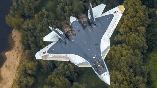 Истребитель Су-57 отрабатывает беспилотный режим - riafan.ru - Москва - Россия