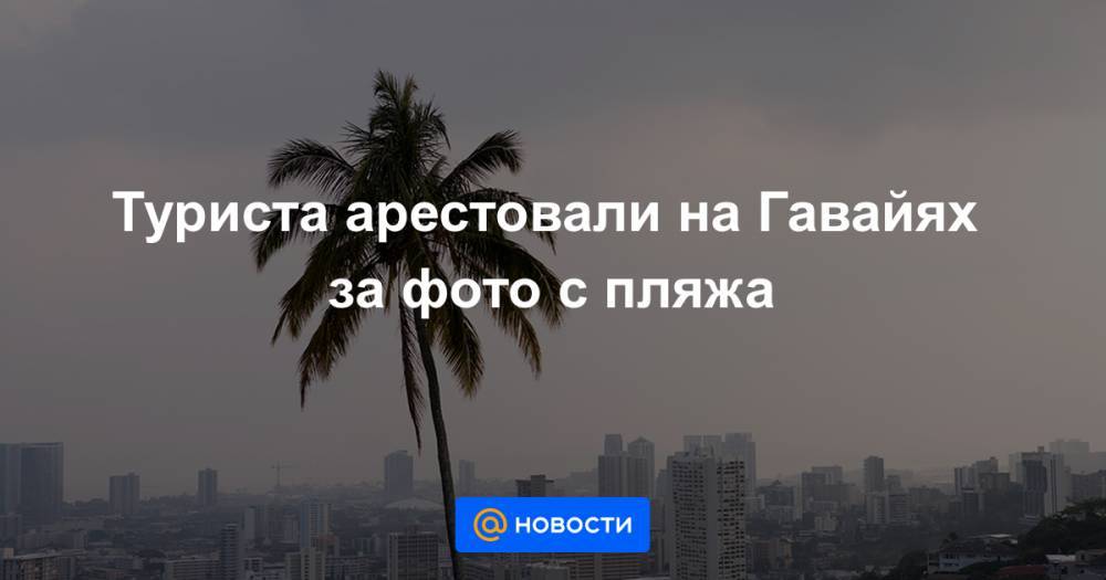 Туриста арестовали на Гавайях за фото с пляжа - news.mail.ru - штат Гавайи