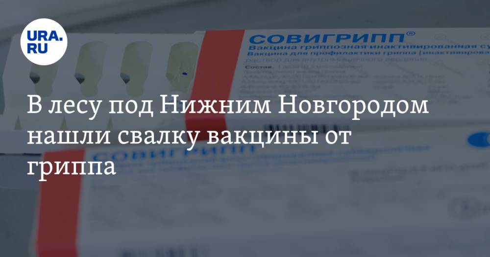 В лесу под Нижним Новгородом нашли свалку вакцины от гриппа - ura.news - Дзержинск - Нижегородская обл. - Нижний Новгород
