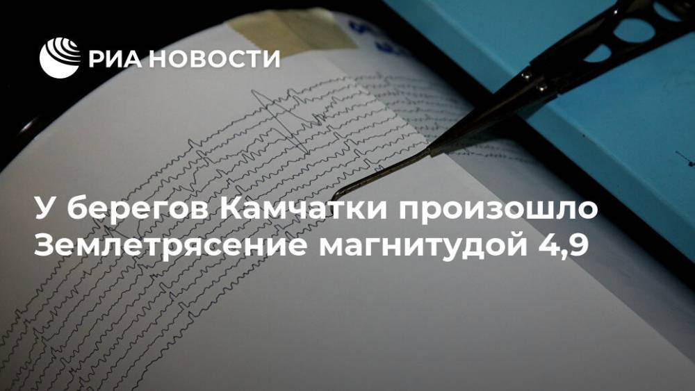 У берегов Камчатки произошло Землетрясение магнитудой 4,9 - ria.ru - Россия - Камчатский край - Петропавловск-Камчатский