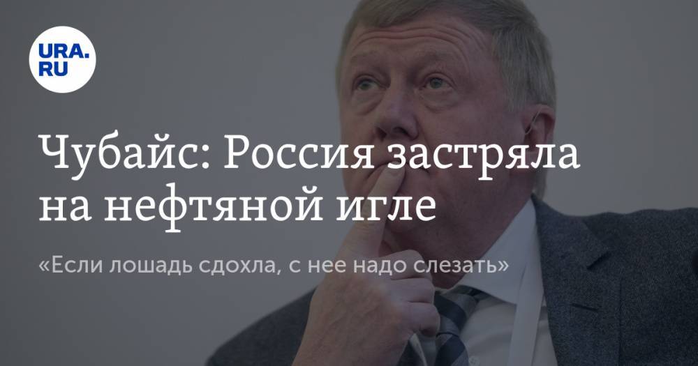 Анатолий Чубайс - Чубайс: Россия застряла на нефтяной игле. «Если лошадь сдохла, с нее надо слезать» - ura.news - Россия