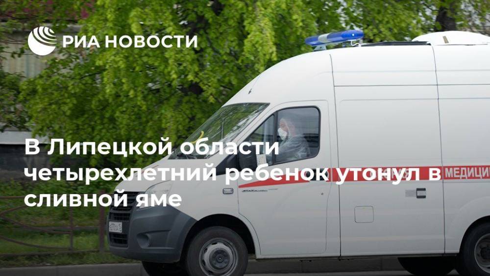 В Липецкой области четырехлетний ребенок утонул в сливной яме - ria.ru - Москва - Россия - Воронеж - Липецкая обл.