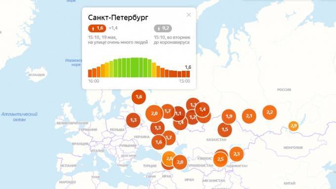 Петербург второй день подряд бьет антирекорд по самоизоляции - piter.tv - Москва - Санкт-Петербург - Воронеж - Новосибирск - Уфа - Нижний Новгород - Пермь - Красноярск - Казань - Волгоград