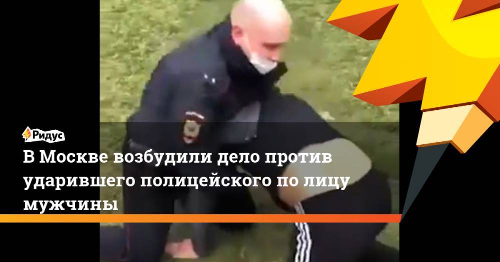 В Москве возбудили дело против ударившего полицейского по лицу мужчины - ridus.ru - Москва