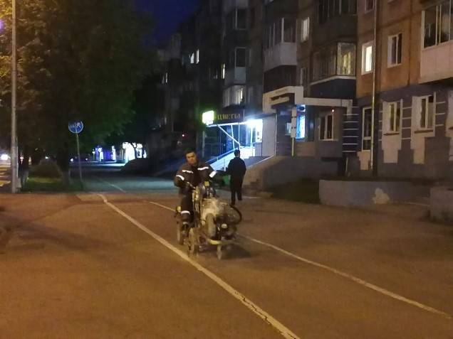 В Кемерове начали наносить разметку велосипедных дорожек - gazeta.a42.ru - Кемерова