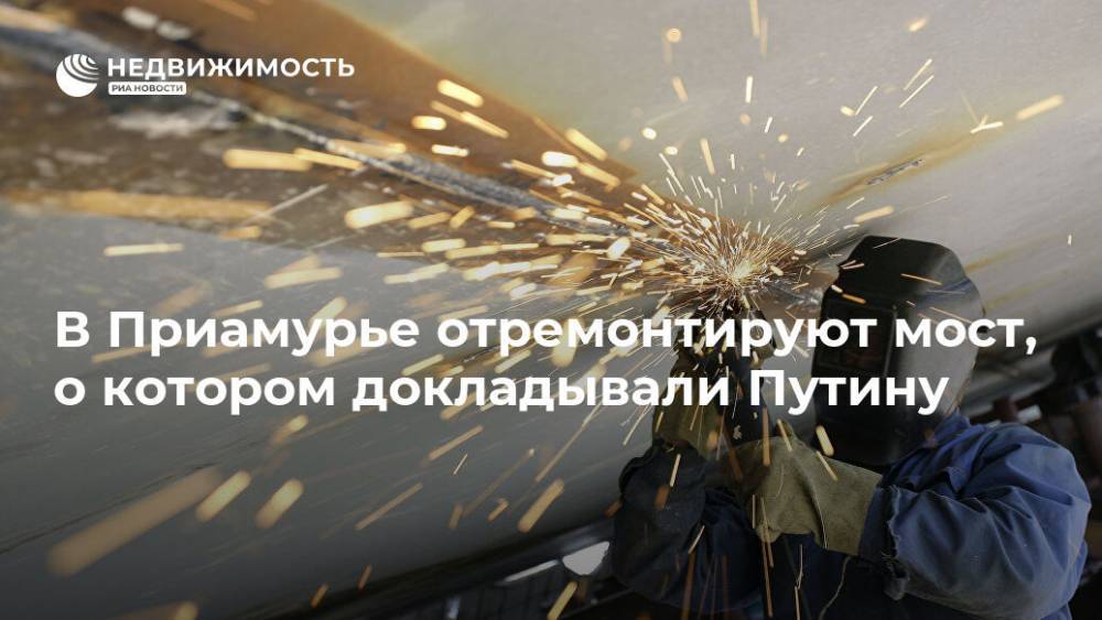 Владимир Путин - Василий Орлов - В Приамурье отремонтируют мост, о котором докладывали Путину - realty.ria.ru - Россия - Благовещенск