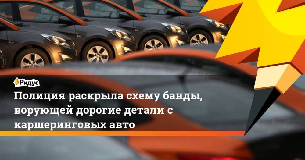 Полиция раскрыла схему банды, ворующей дорогие детали с каршеринговых авто - ridus.ru