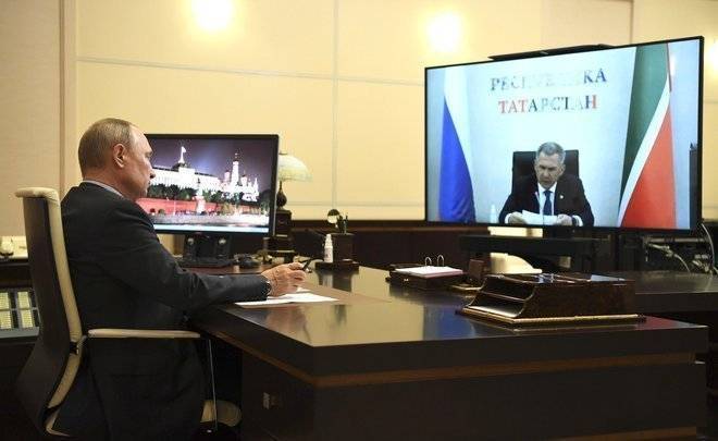 Владимир Путин - Рустам Минниханов - Минниханов — Путину: в этом году в Татарстане на национальные проекты направят 26,4 млрд рублей - realnoevremya.ru - Россия - респ. Татарстан