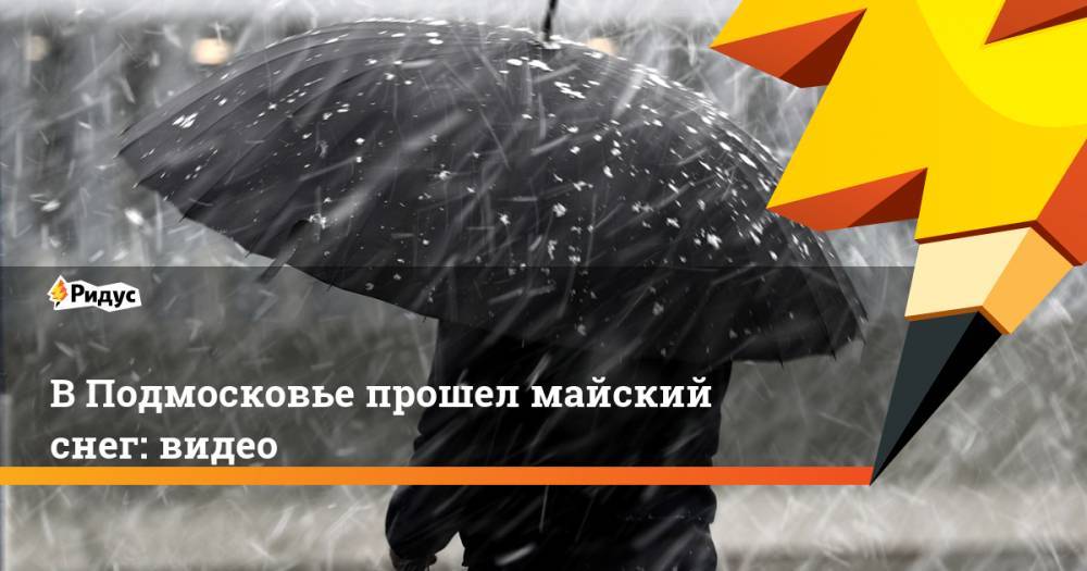Роман Вильфанд - В Подмосковье прошел майский снег: видео - ridus.ru - Москва - Россия - Московская обл.