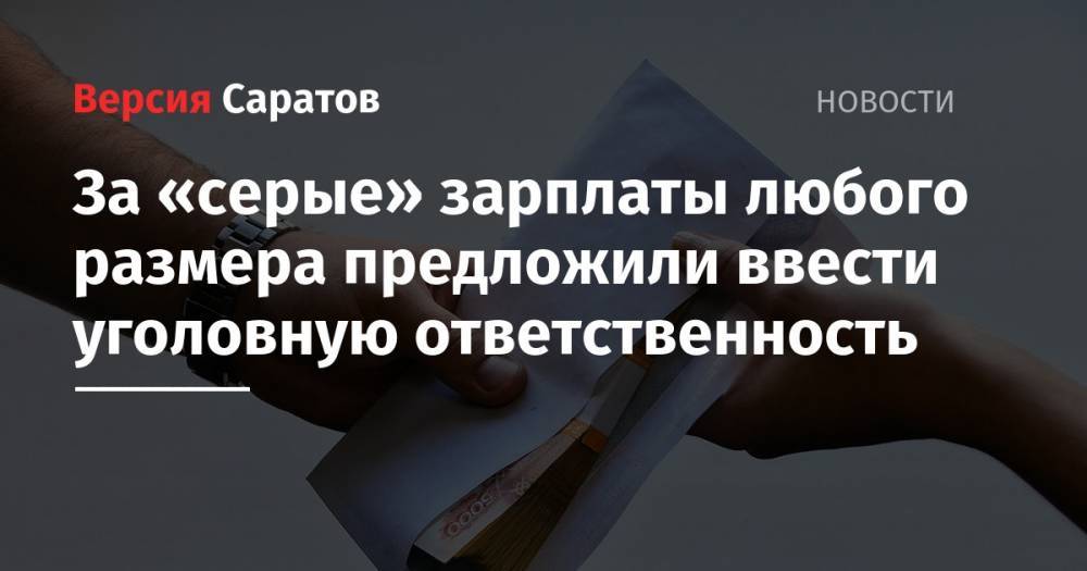 Владимир Путин - Анатолий Артамонов - За «серые» зарплаты любого размера предложили ввести уголовную ответственность - nversia.ru