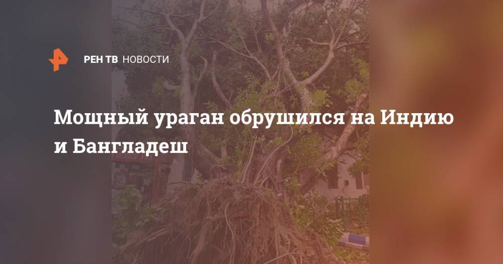 Мощный ураган обрушился на Индию и Бангладеш - ren.tv - Россия - Индия - Бангладеш