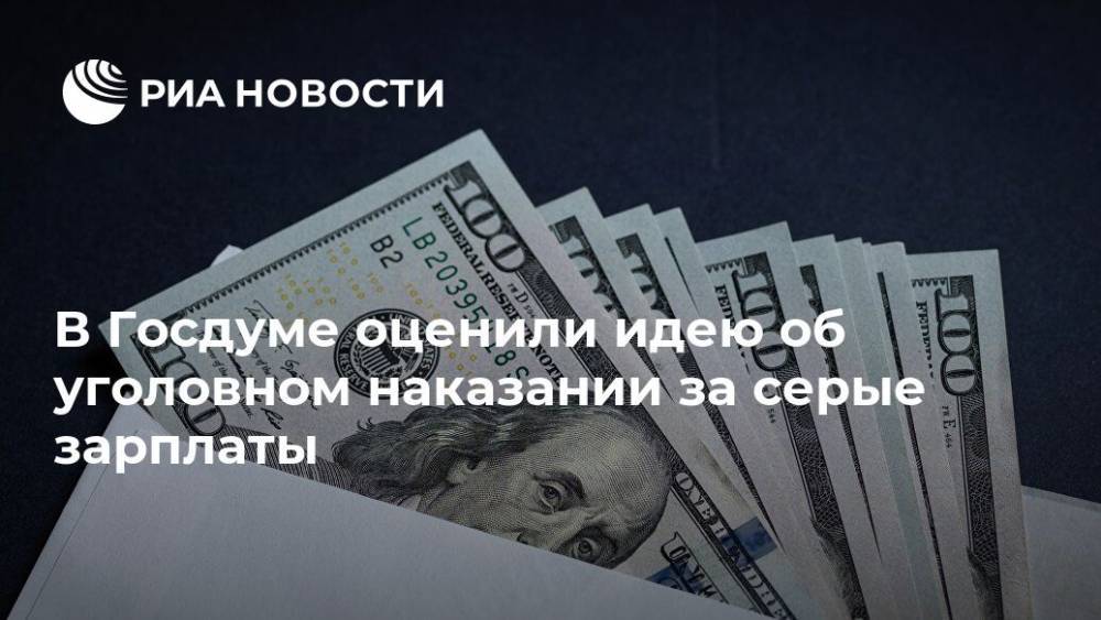 Ярослав Нилов - Анатолий Артамонов - В Госдуме оценили идею об уголовном наказании за серые зарплаты - ria.ru - Москва - Россия