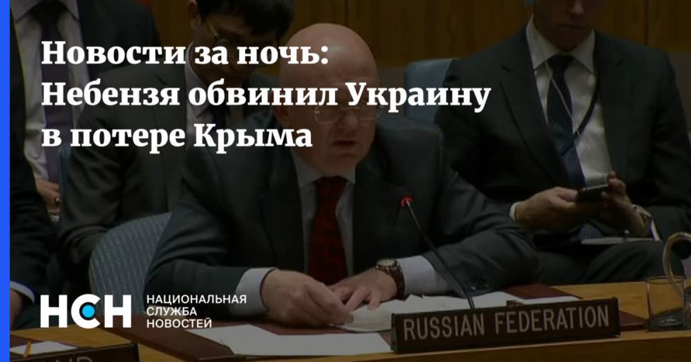 Василий Небензя - Новости за ночь: Небензя обвинил Украину в потере Крыма - nsn.fm - Россия - Украина - Крым - Германия - Франция - Чехия