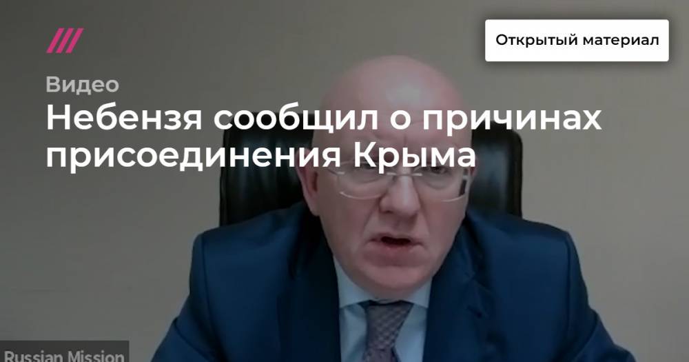 Виктор Янукович - Небензя сообщил о причинах присоединения Крыма - tvrain.ru - Россия - Киев - Крым - Германия - Франция - Польша
