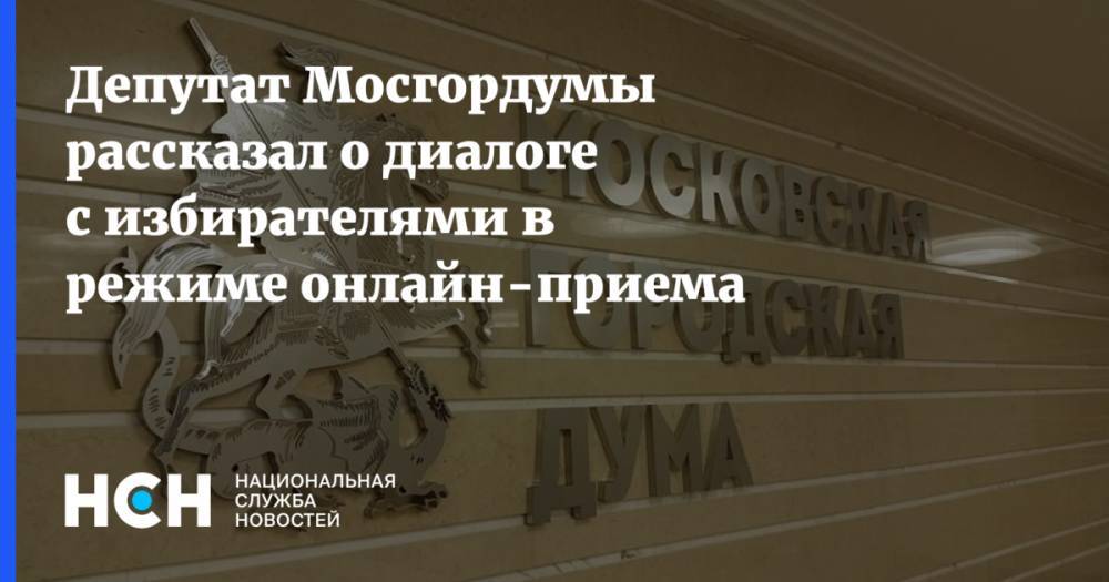 Депутат Мосгордумы рассказал о диалоге с избирателями в режиме онлайн-приема - nsn.fm - Москва