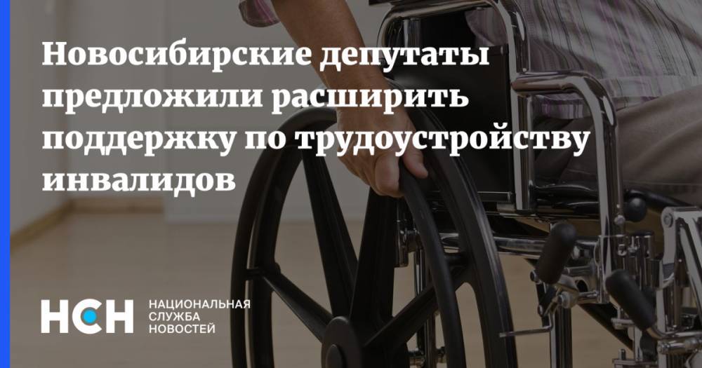 Новосибирские депутаты предложили расширить поддержку по трудоустройству инвалидов - nsn.fm - Новосибирская обл.