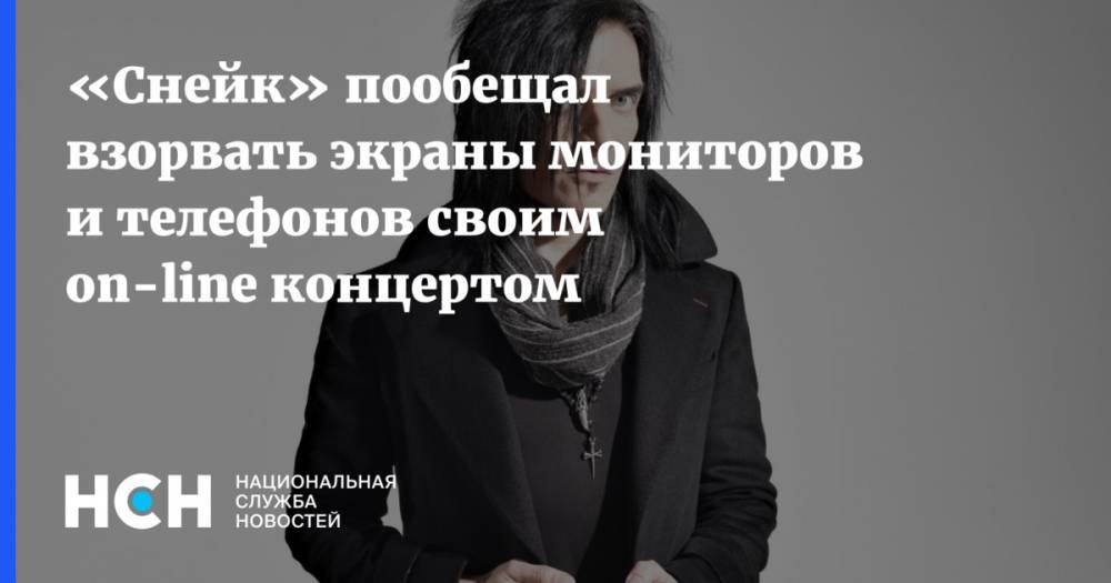 «Снейк» пообещал взорвать экраны мониторов и телефонов своим on-line концертом - nsn.fm