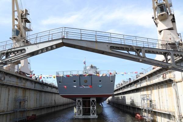 В Петербурге спустили на воду фрегат «Адмирал Головко» - abnews.ru - Санкт-Петербург - Новости - Петербург - Судно