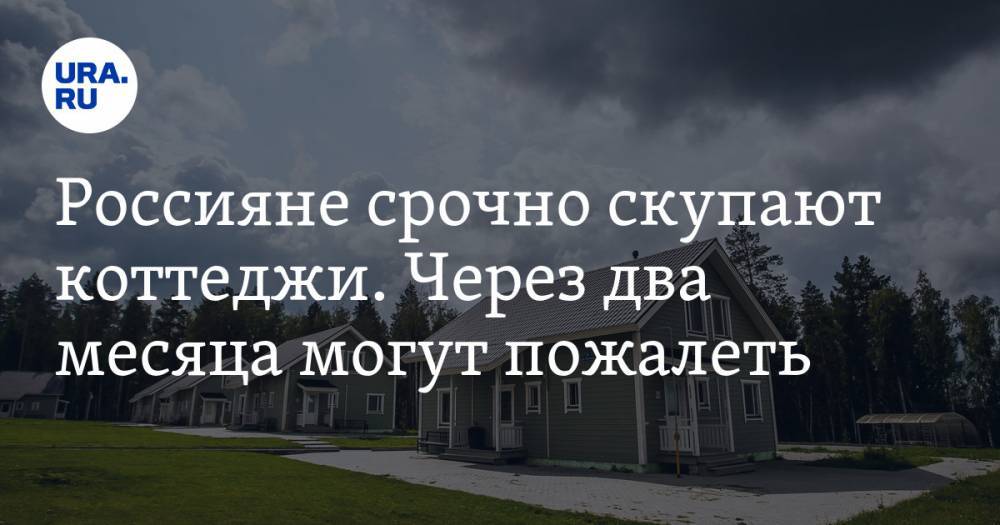 Алексей Андронов - Россияне срочно скупают коттеджи. Через два месяца могут пожалеть - ura.news - Москва - Россия