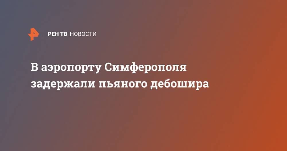 Ирина Волк - В аэропорту Симферополя задержали пьяного дебошира - ren.tv - Москва - Россия - Санкт-Петербург - Московская обл. - Симферополь