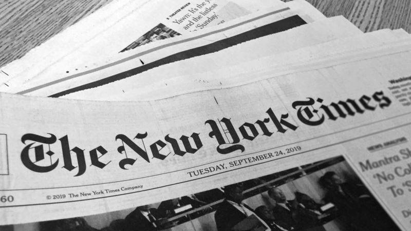 New York Times отвела первую страницу списку погибших от COVID-19 - golos-ameriki.ru - США - Вашингтон - New York - New York
