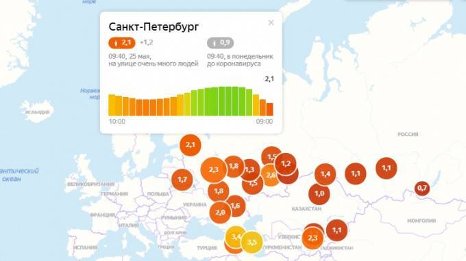 Петербуржцы обрушили индекс самоизоляции до красной зоны - piter.tv - Москва - Санкт-Петербург - Новосибирск - Уфа - Челябинск - Красноярск
