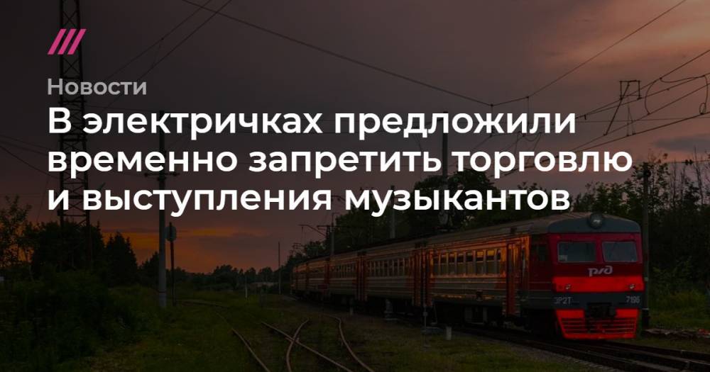 В электричках предложили временно запретить торговлю и выступления музыкантов - tvrain.ru
