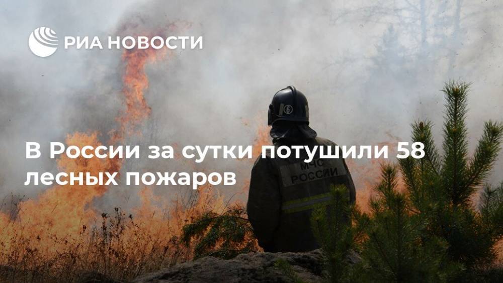 В России за сутки потушили 58 лесных пожаров - ria.ru - Москва - Россия - Красноярский край - Иркутская обл. - респ.Тыва - Забайкальский край - респ. Хакасия
