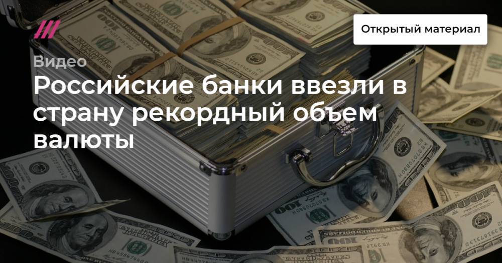 Российские банки ввезли в страну рекордный объем валюты - tvrain.ru - Москва - Россия