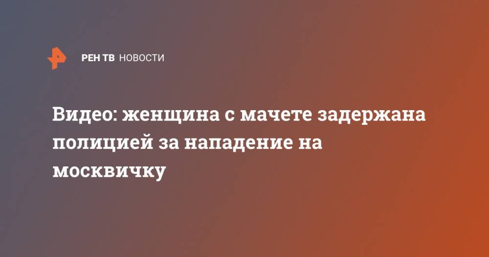 Екатерина Гузь - Видео: женщина с мачете задержана полицией за нападение на москвичку - ren.tv - Москва - Россия - район Таганский